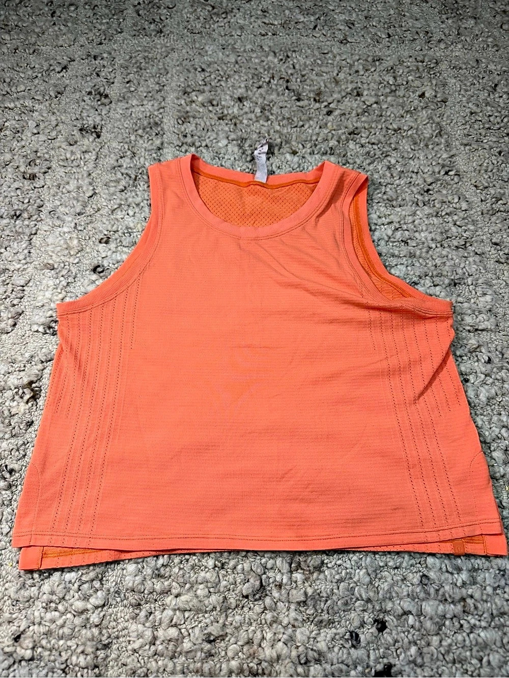 lululemon Sculpt Tank Crop Orange Athletic Tank Top Size 6